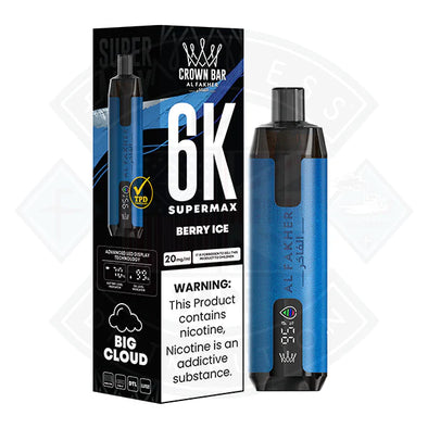 Al Fakher Crown Bar 6K Supermax Disposable Vape Kit Box of 10